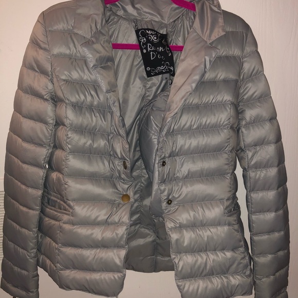 Raison D’etre grey lightweight puffer jacket - Picture 2 of 5